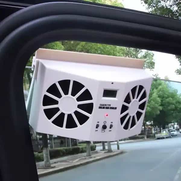 مروحة تهوية و تبريد السيارة يعمل بالطاقة الشمسية