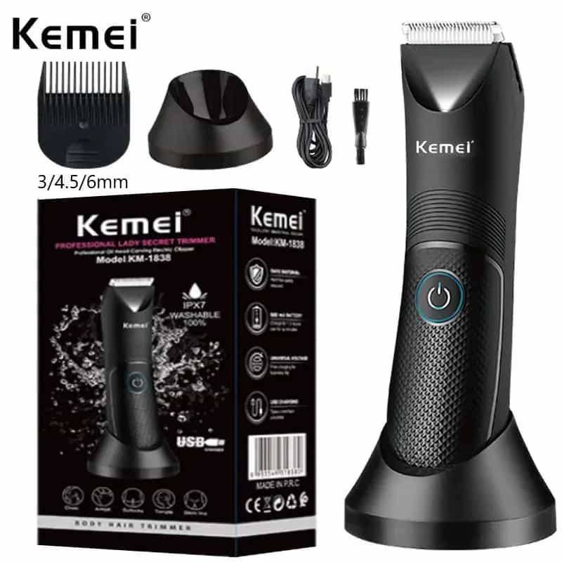  Kemei-Tondeuse à cheveux électrique - rasoir étanche