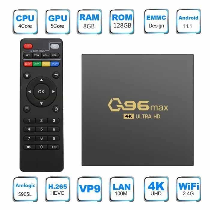 Q96 MAX Smart TV Box 2024, Android 11