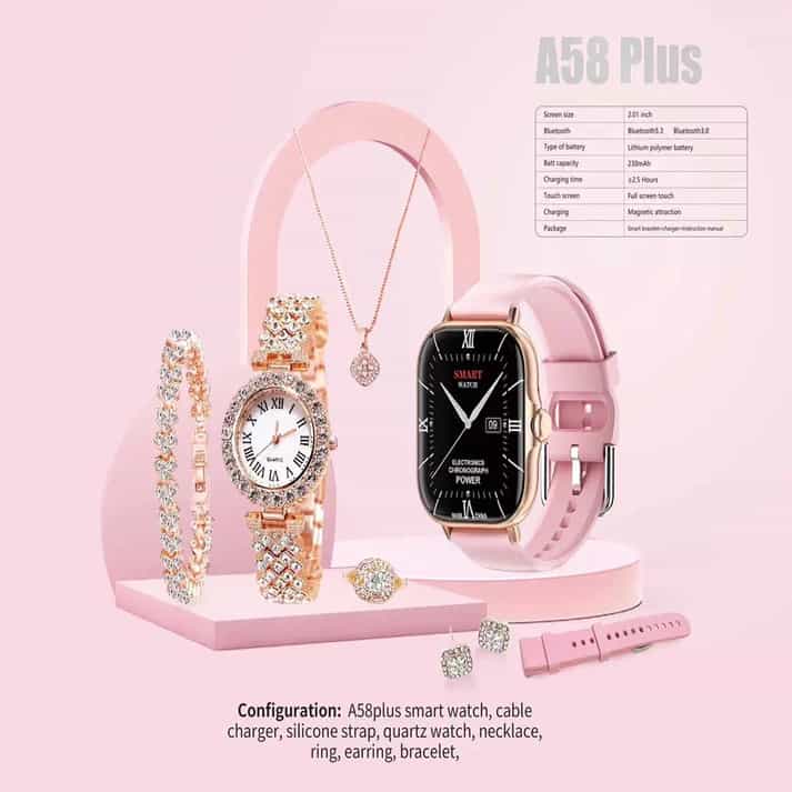 مجموعة ساعات ذكية من 8 قطع A58 Plus