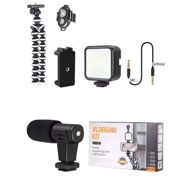 Thumbnail for طقم تصوير الفيديوهات بالهاتف بطريقة إحترافية Vlogging Kit D'enregistrement Vidéo Pour Smartphones KIT-03LM